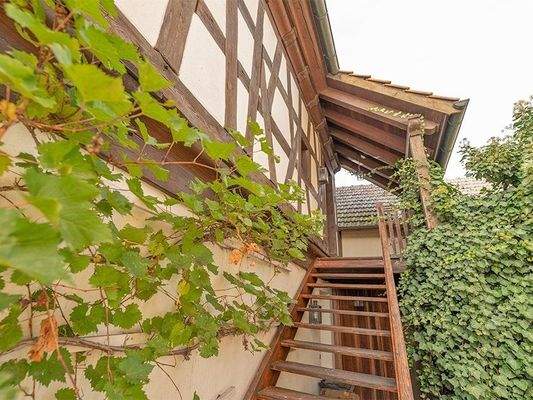 Marktplatz 14: Außentreppe ins Obergeschoss