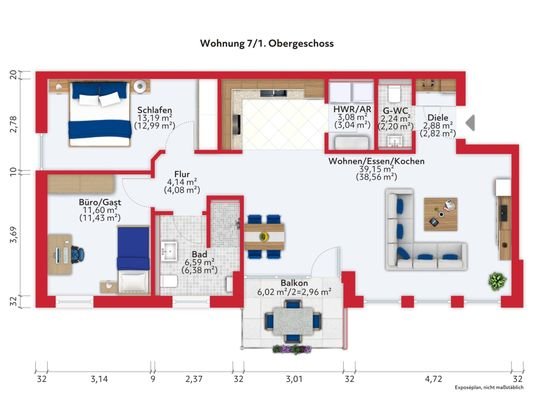 Grundriss Wohnung 7