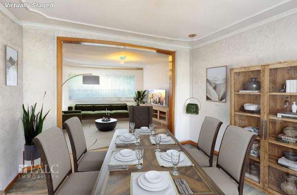 Ess- Wohnzimmer EG virtuell möbliert