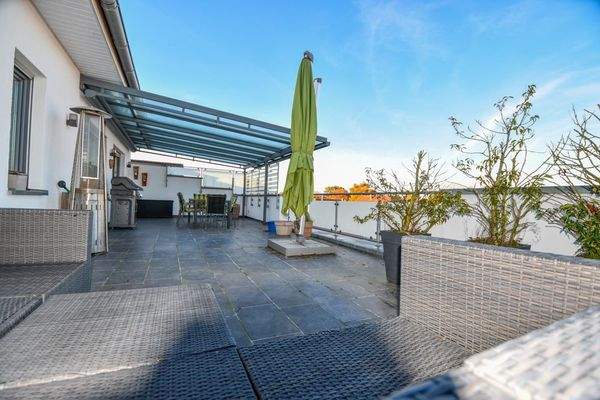 Blick auf die Dachterrasse