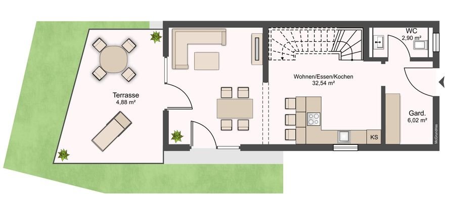 Grundriss EG Haus 4