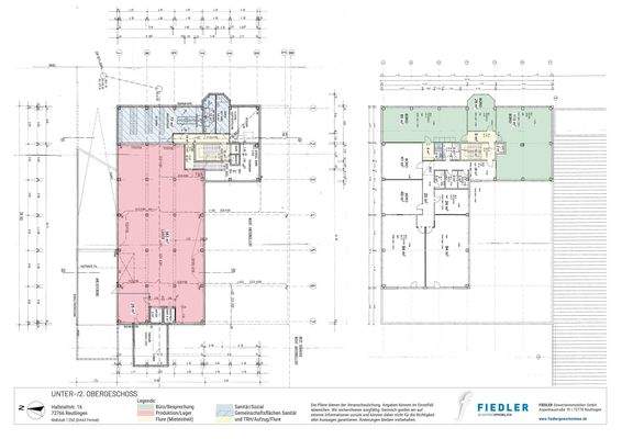 Übersichtsplan UG + 2.OG