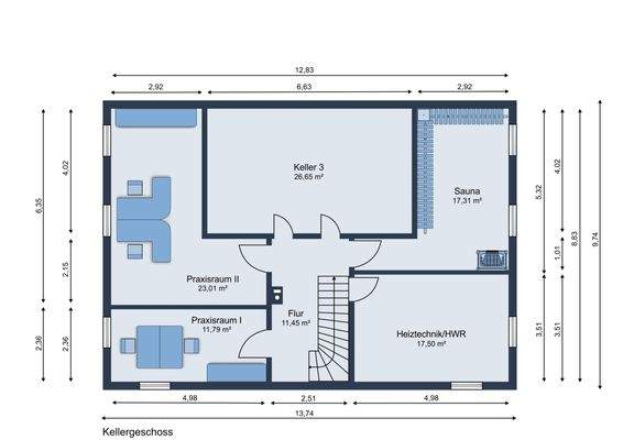 Kellergeschoss Möbliervorschlag