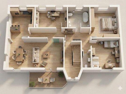 3D Grundriss (Visualisiert)