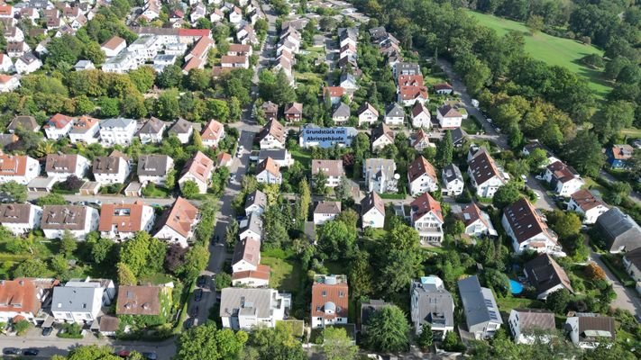  Lage / Grundstück mit Abrisshaus von oben