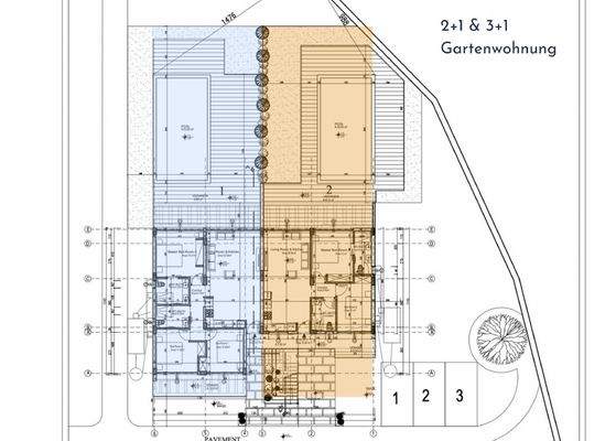 Grundriss Gartenwohnung