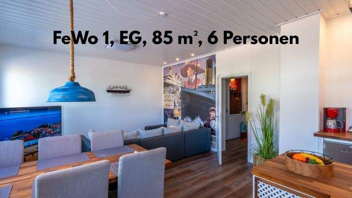 FeWo 1, EG, 85 m_, 6 Personen