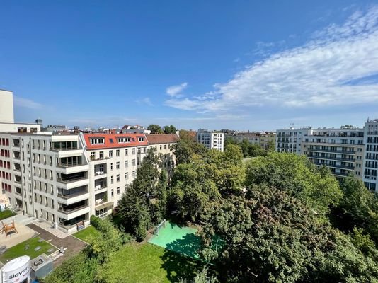 Blick vom Balkon