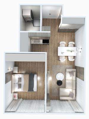 Top 31 Grundriss mit Möblierung