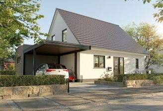 Final_Ext_Einfamilienhaus_Flair_125_Kubus_StreetView_Cam002_Carport_Putz