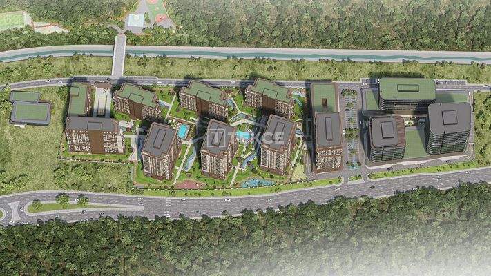 Forest View Flats in a Horizontal Complex in İstanbul