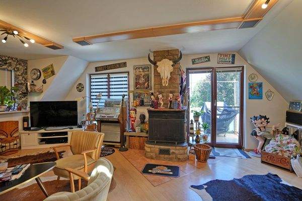 Wohnzimmer im Dachgeschoss