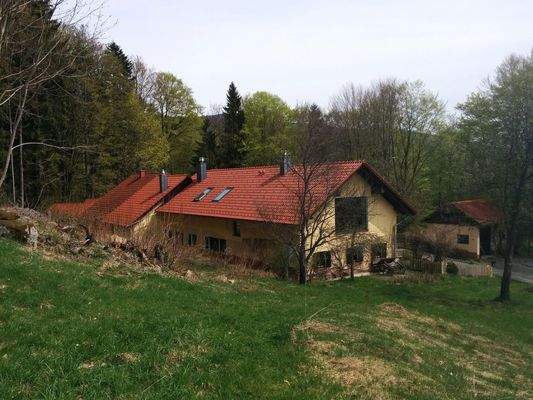 Haus Ansicht Wiese nah