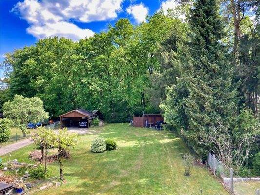herrlicher Ausblick vom Balkon ins Grüne