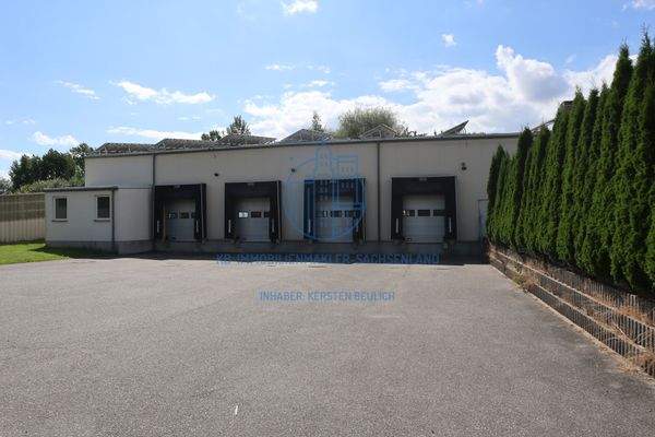 Fassadenansicht der Warmhalle