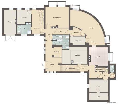 Grundriss Erdgeschoss Hauptgebäude