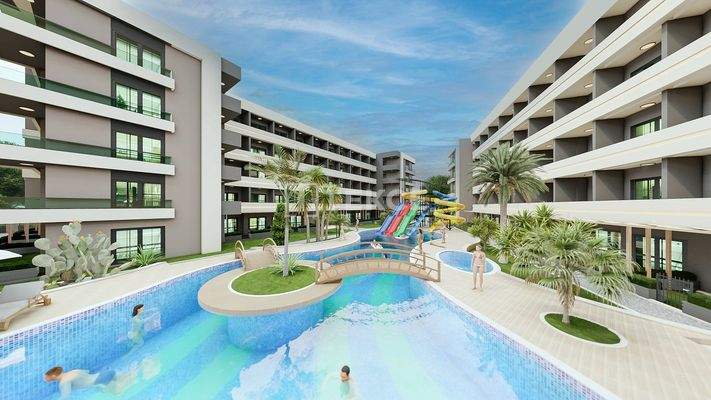 Properties in Complex with Pool Near the Sea in Tömük Mersin