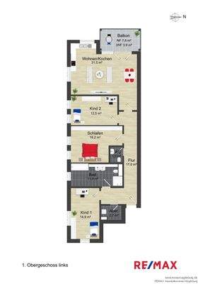 Grundriss 1.OG links