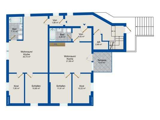 1. Stock I 2 Wohnungen 