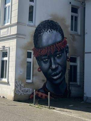 Graffiti einer Massai 