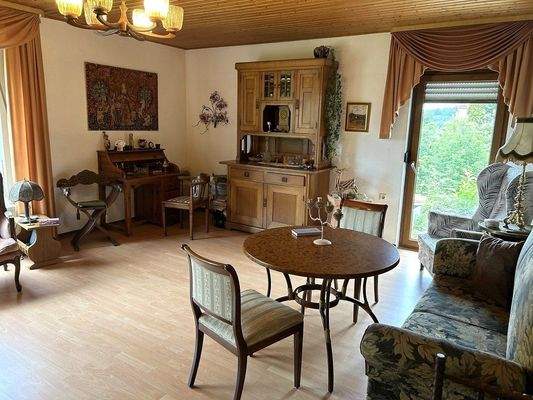 Zugang vom Wohnzimmer in den Garten hinter dem Haus