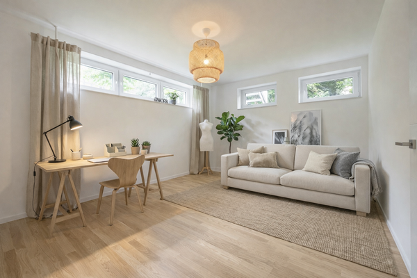 Vielseitiges Zimmer im Souterrain [KI-generiertes Foto]