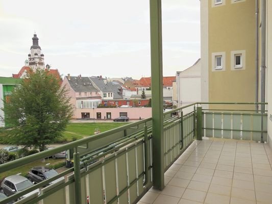 Blick vom Balkon