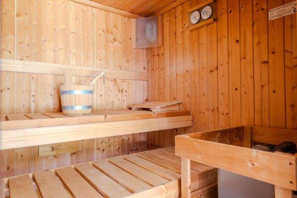 Holzsauna Innenansicht