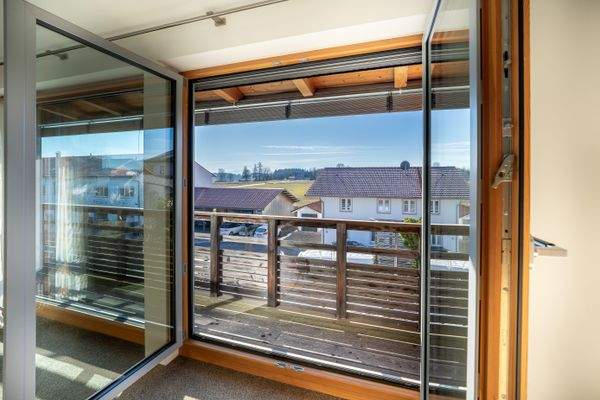 Blick vom Gästezimmer im OG