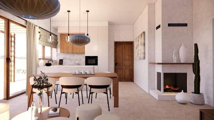 Kreta - 8-Villen- Projekt in Kirianna bei Rethymno: Freistehende Villa mit Meerblick