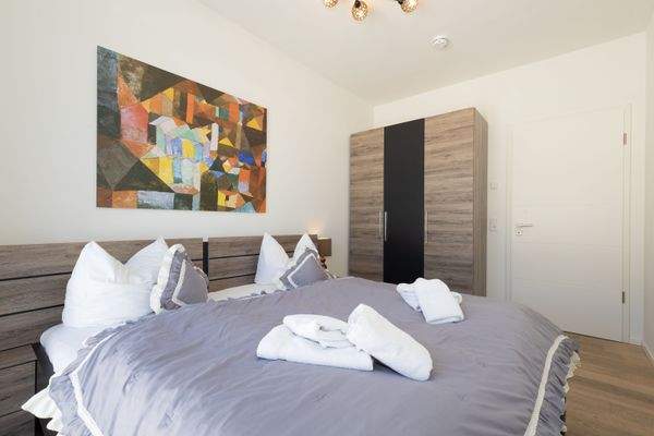 Das bequeme, zweite Schlafzimmer 