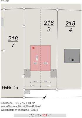Lageplan Grundstück für DHH