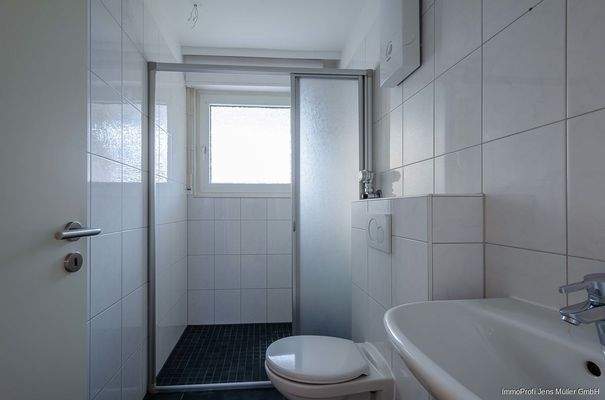 Modernes Tageslichtbad mit großer Dusche