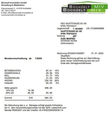 Monatsvorschrebung 02/25