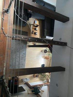 Blick vom Schlafbereich ins Wohnzimmer