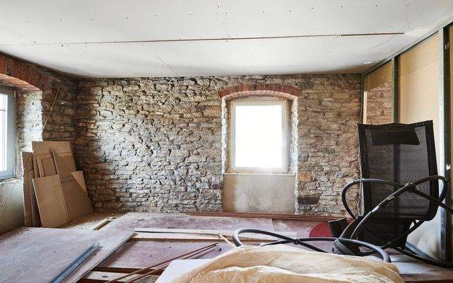 In diesem Raum haben Sie bereits fertig gestelltes Mauerwerk