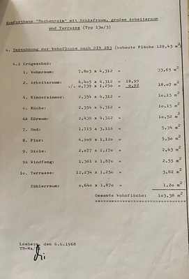 Flächenberechnung (ohne DG)