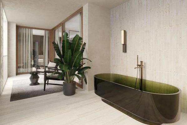 Badezimmer mit Badewanne