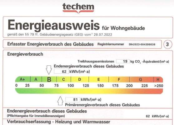 Energieausweis Auszug