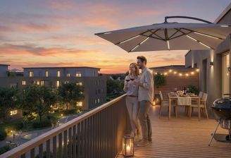 KI - Sonnenuntergang Penthouse