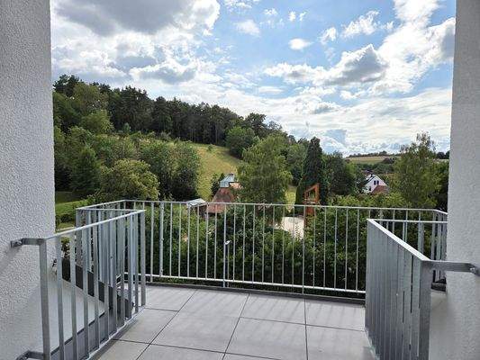 Balkon mit Blick ins Grüne