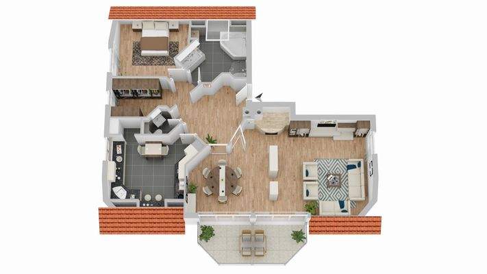 illustrierter Grundriss