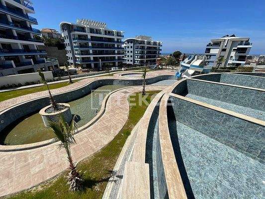 Sea View Real Estate in a Two-Block Site in Alanya Kargıcak