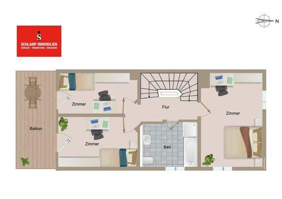 Grundriss 1 Obergeschoss