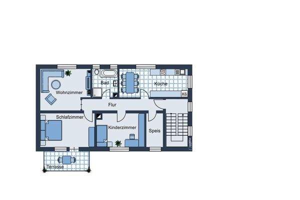 Grundriss Obergeschoss Josef-Weber-Str.