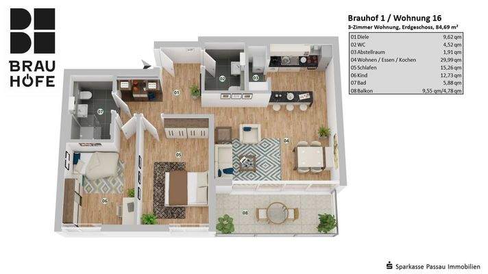 Grundriss Wohnung 16