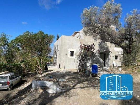 Kreta, Listaros: Im Bau befindliche Villa mit wunderschönem Meerblick und Gästehaus