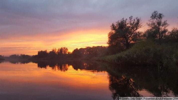 Sonennuntergang Teterower See kleine Bucht
