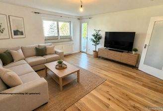 Wohnzimmer möbliert