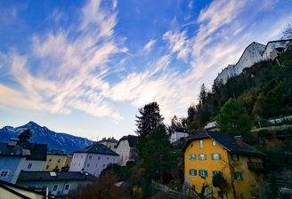 Stunning view  of Mt. Untersberg and Fortress from balcony!